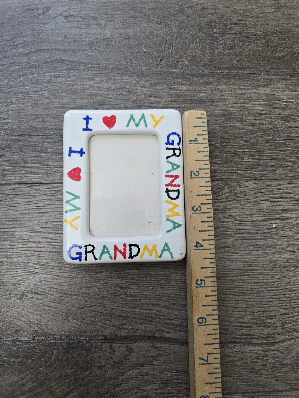 1990's Ceramic I Love My Grandma Picture Frame Or Magnet